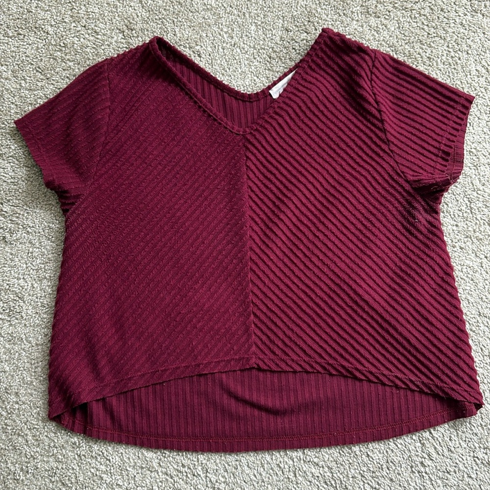 Maroon Cropped Top